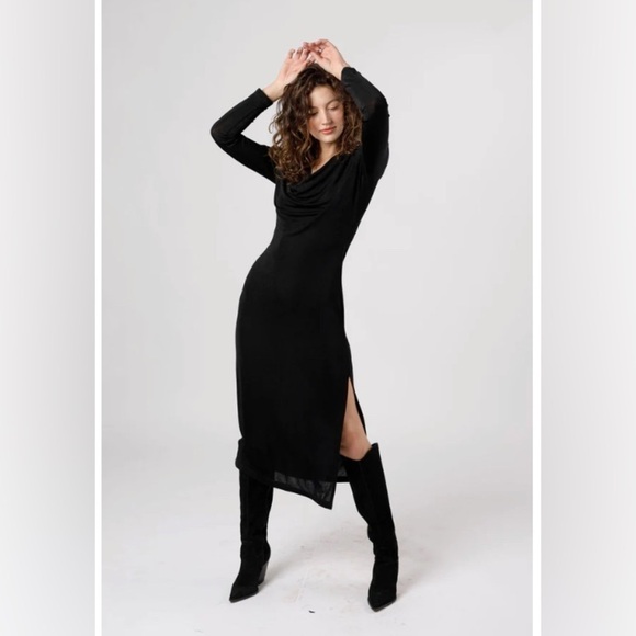 NwT Band of the Free Slinky Black Annabelle Whimsigoth Witchy Party Dress Size M - Picture 4 of 11